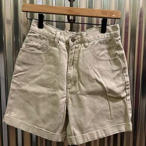 Women's Stylish Cream Jean Shorts